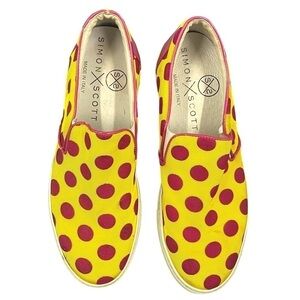SIMON Scott Leather polka dots sneakers size 41